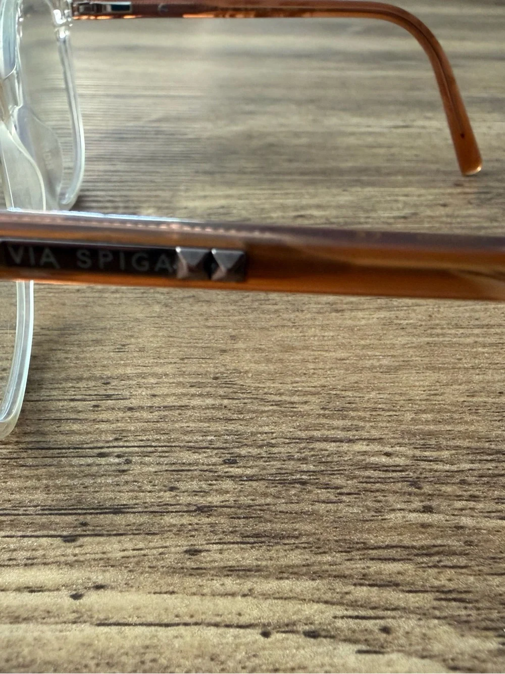 Via Spiga Eyeglasses Womens Clear Brown Nella 600 Zyloware 135mm 55mm FRAMES